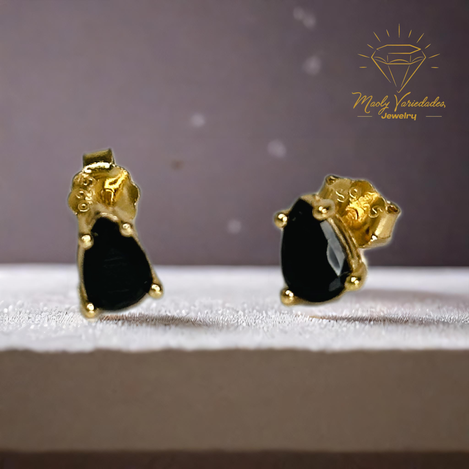 Small black earring