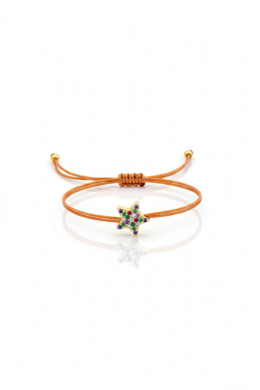 Pulsera estrella naranja