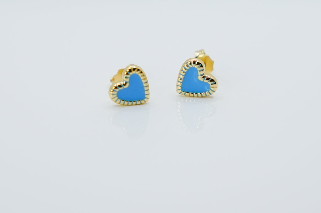 Elegant small blue earring
