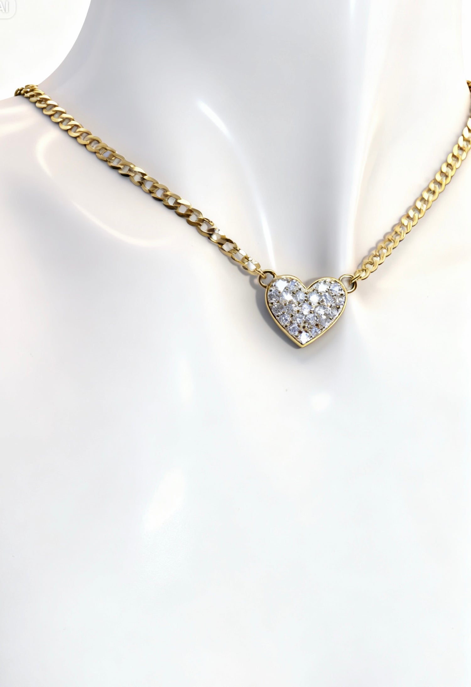 Heart Cuban necklace