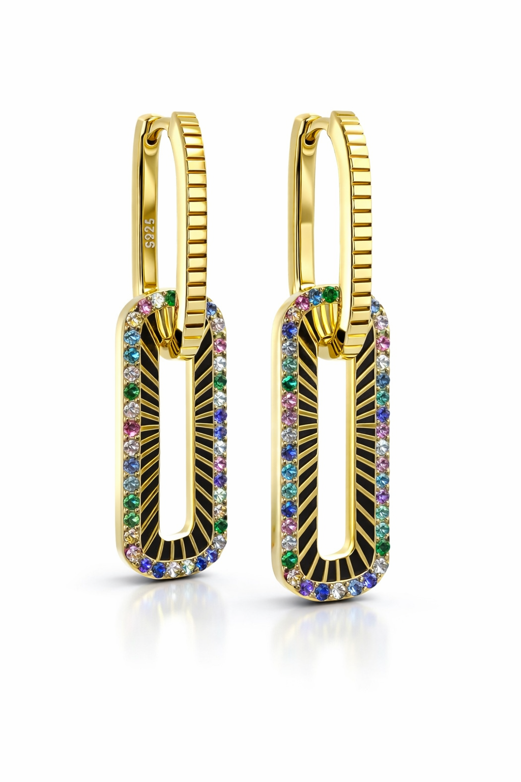 Elegant multicolor hoops