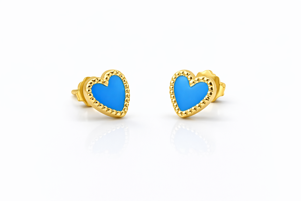 Elegant small blue earring