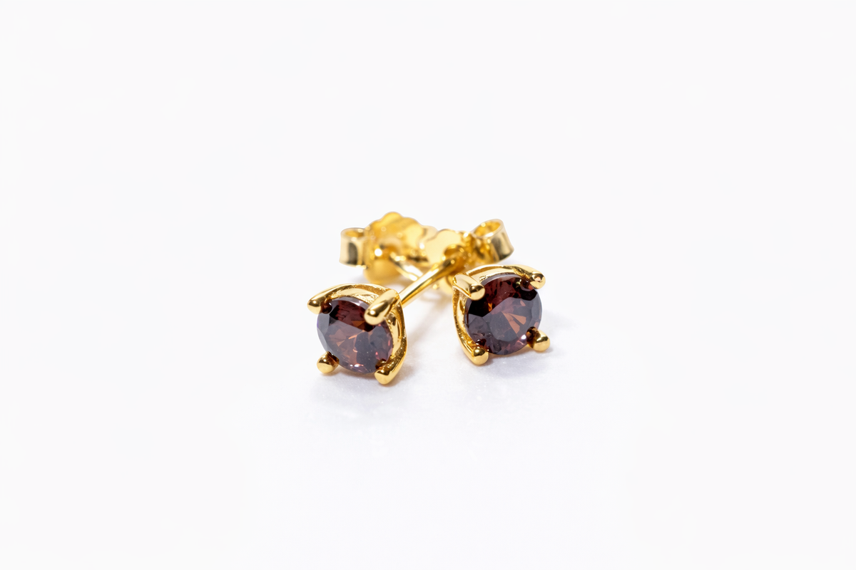 Small coffee earring