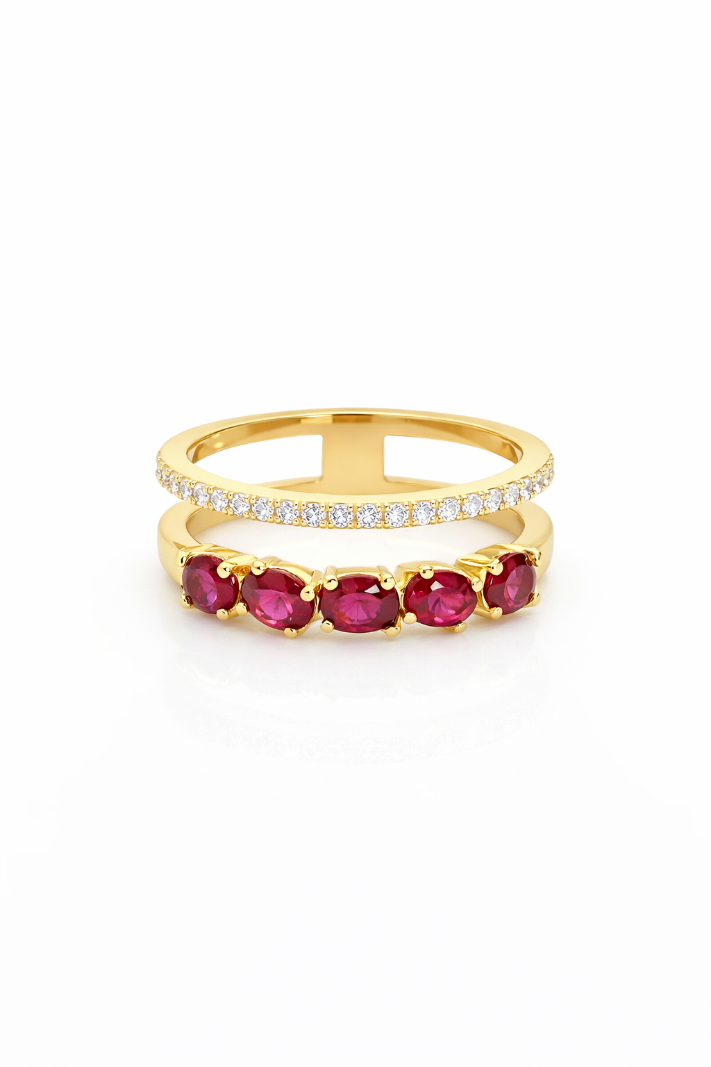 Aura Burgundy Gold Ring