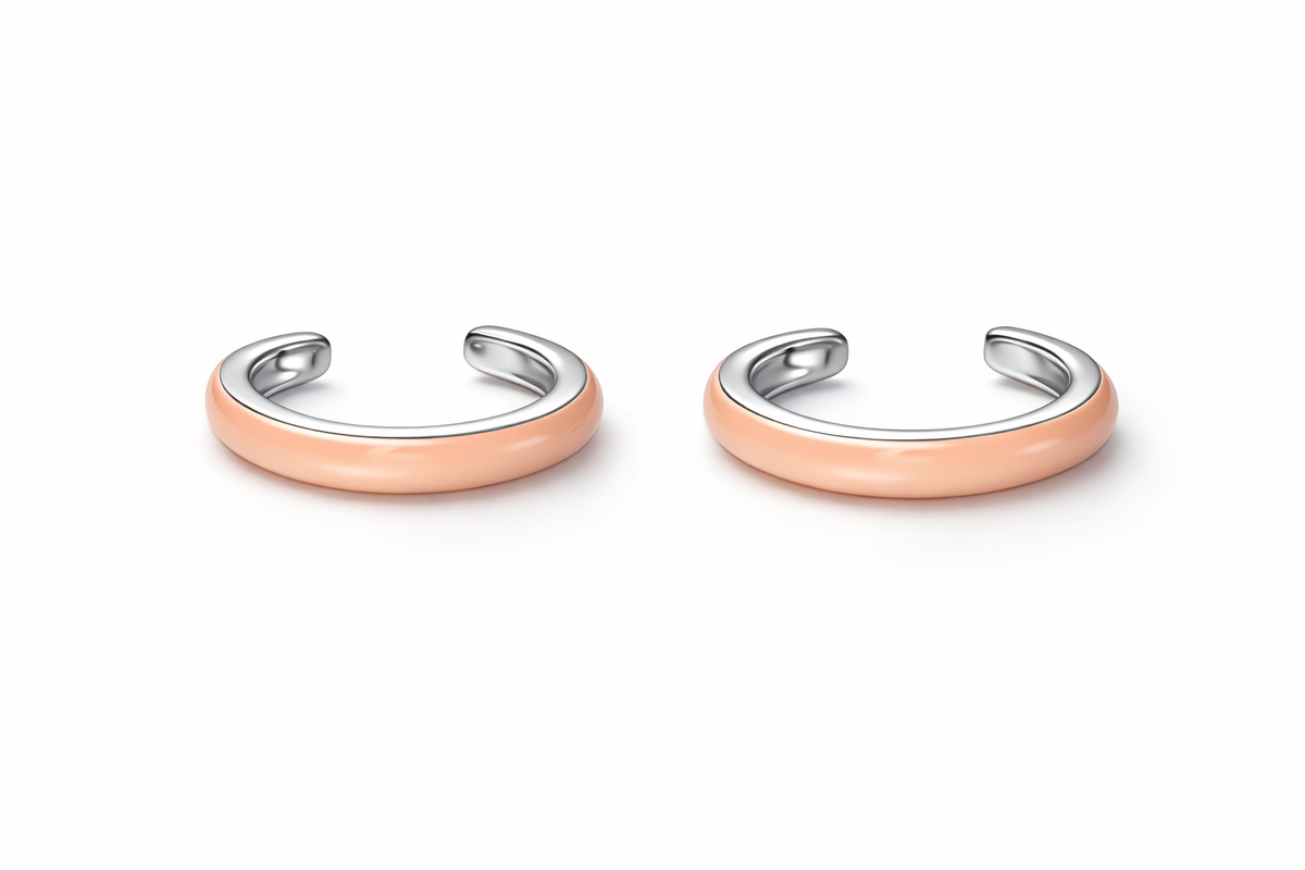 Ear cuff naranja claro