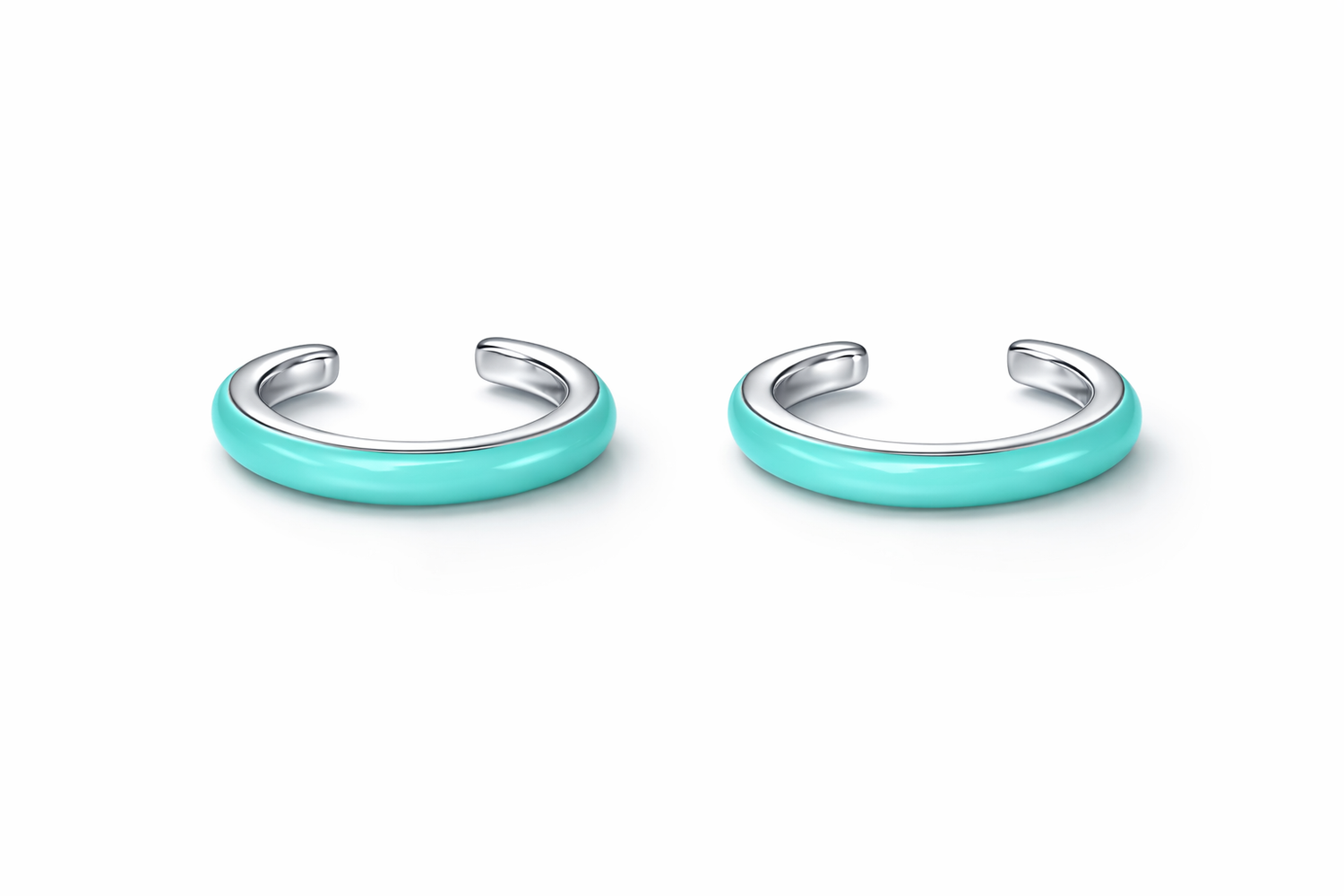 Ear cuff azul aqua
