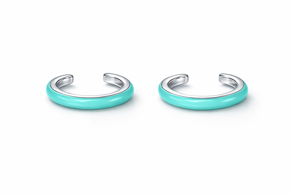 Ear cuff azul aqua