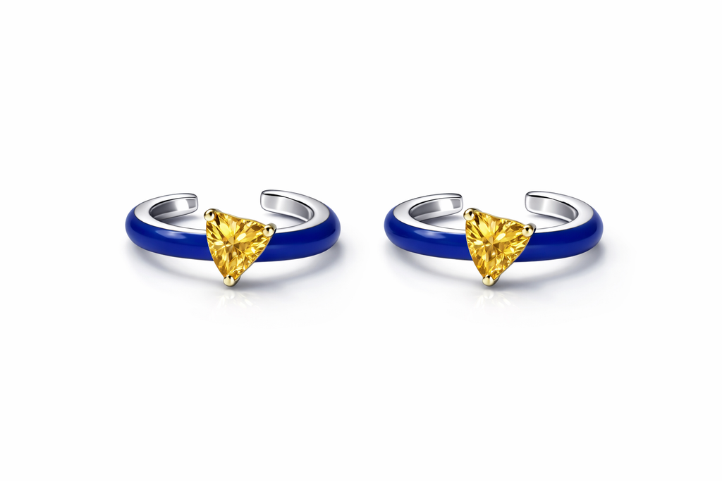 Ear cuff azul