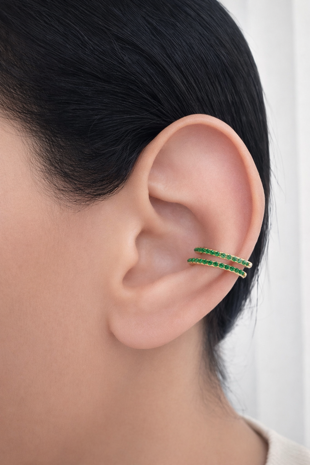 Ear cuff verde