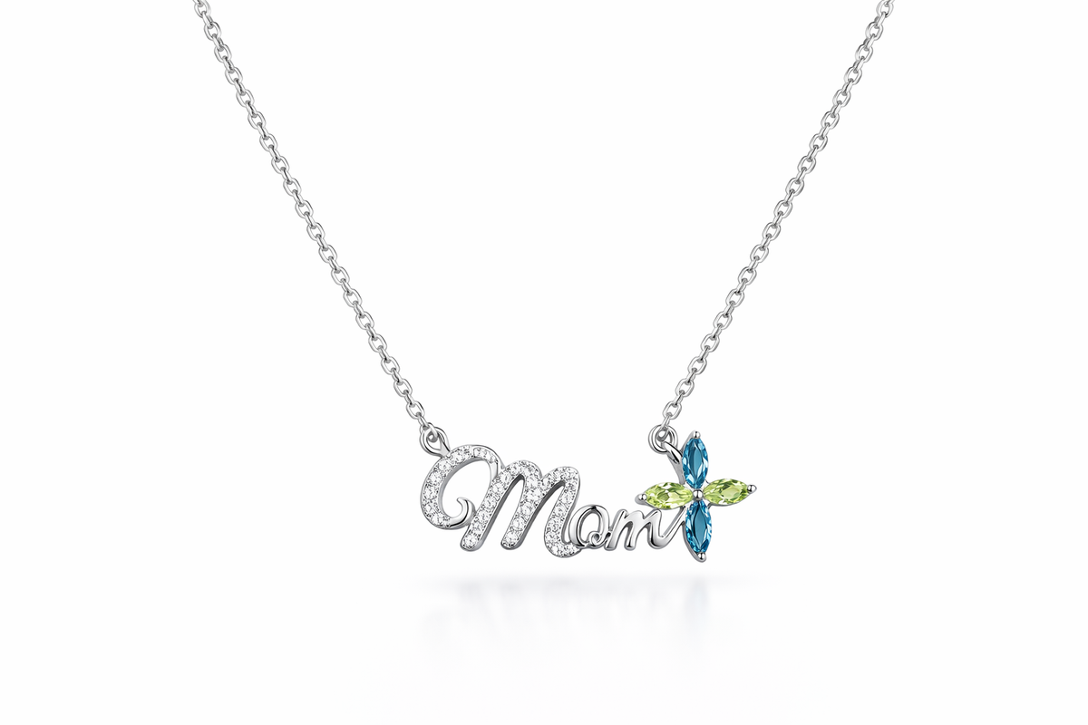Mom flower silver