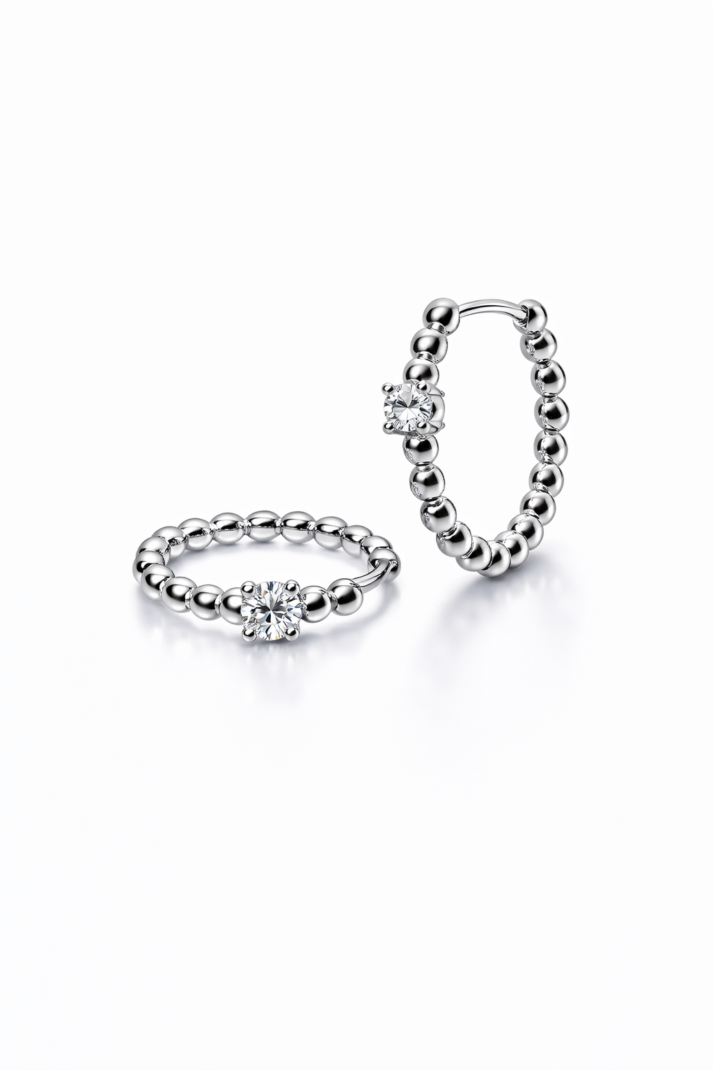 Argolla plateada diamond