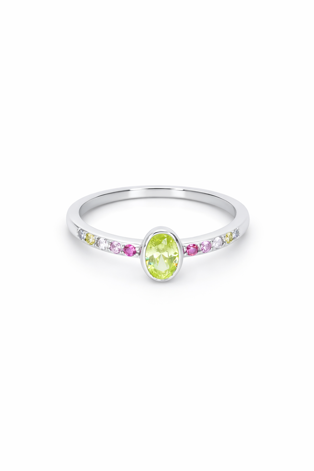 Anillo verde y silver