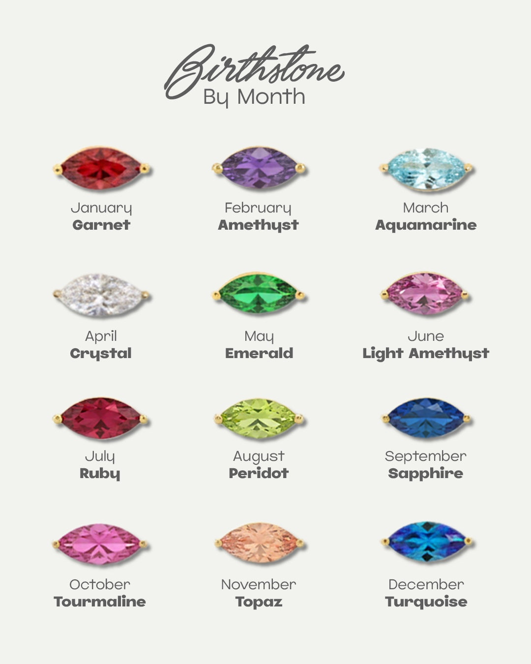 Birthday stone necklace